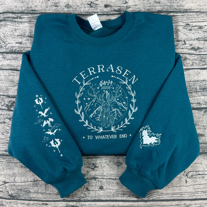 Terrasen To Whatever End Embroidered Sweatshirt