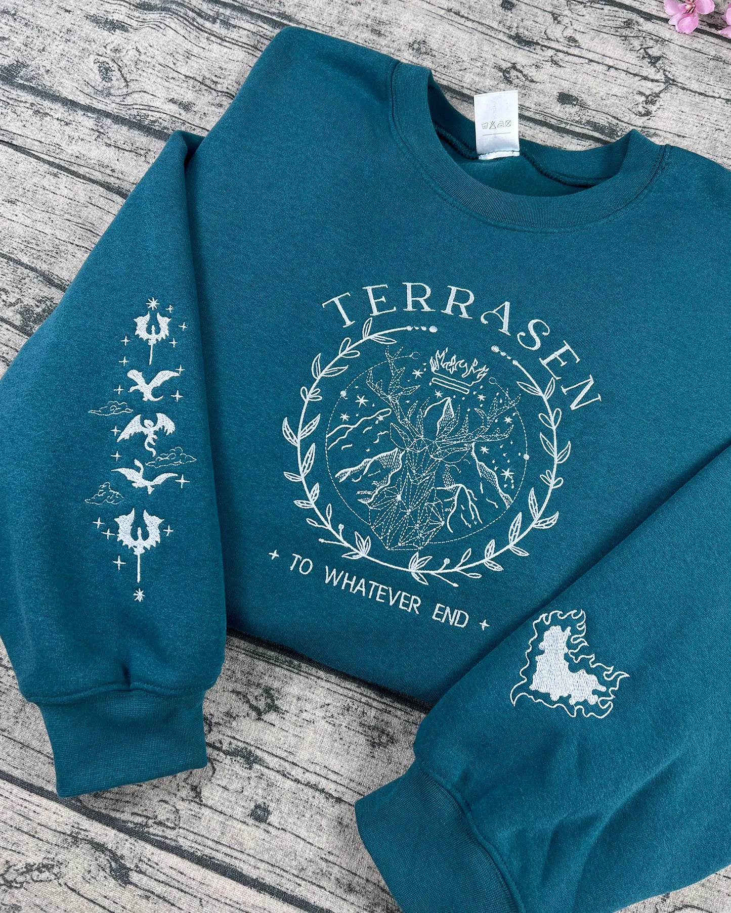 Terrasen To Whatever End Embroidered Sweatshirt