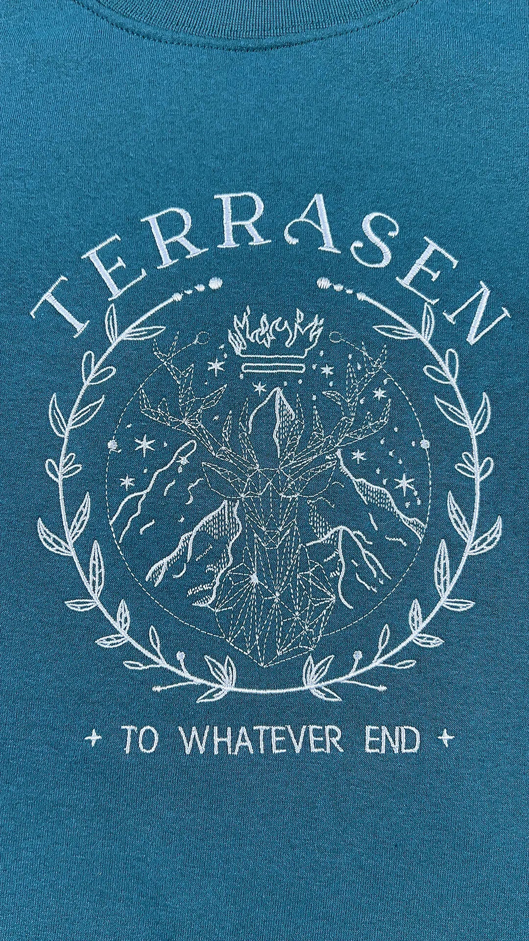 Terrasen To Whatever End Embroidered Sweatshirt
