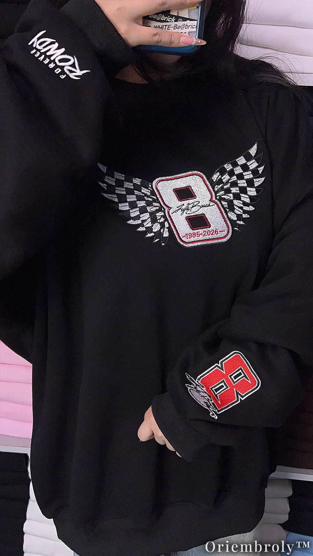Rowdy 8 NASCAR Varsity Sweatshirt - Forever Racing Tribute