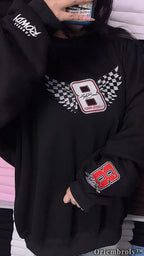 Rowdy 8 NASCAR Varsity Sweatshirt - Forever Racing Tribute
