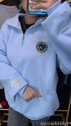 Project Hail Mary Embroidered Quarter Zip – Sci-Fi NASA Patch Space Sweatshirt