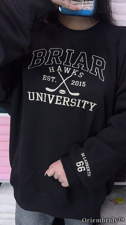 Briar University Embroidered Sweatshirt – Off Campus Hockey Romance Crewneck