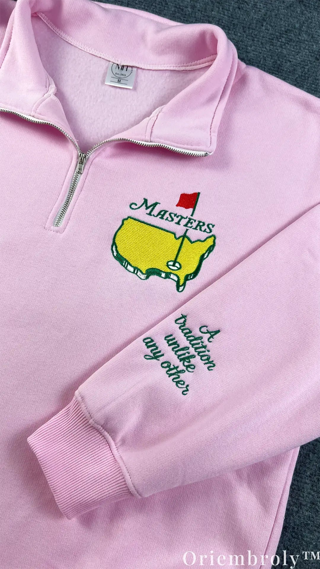 Masters Golf Embroidered Quarter Zip – Vintage Golf Pullover, Old Money Style