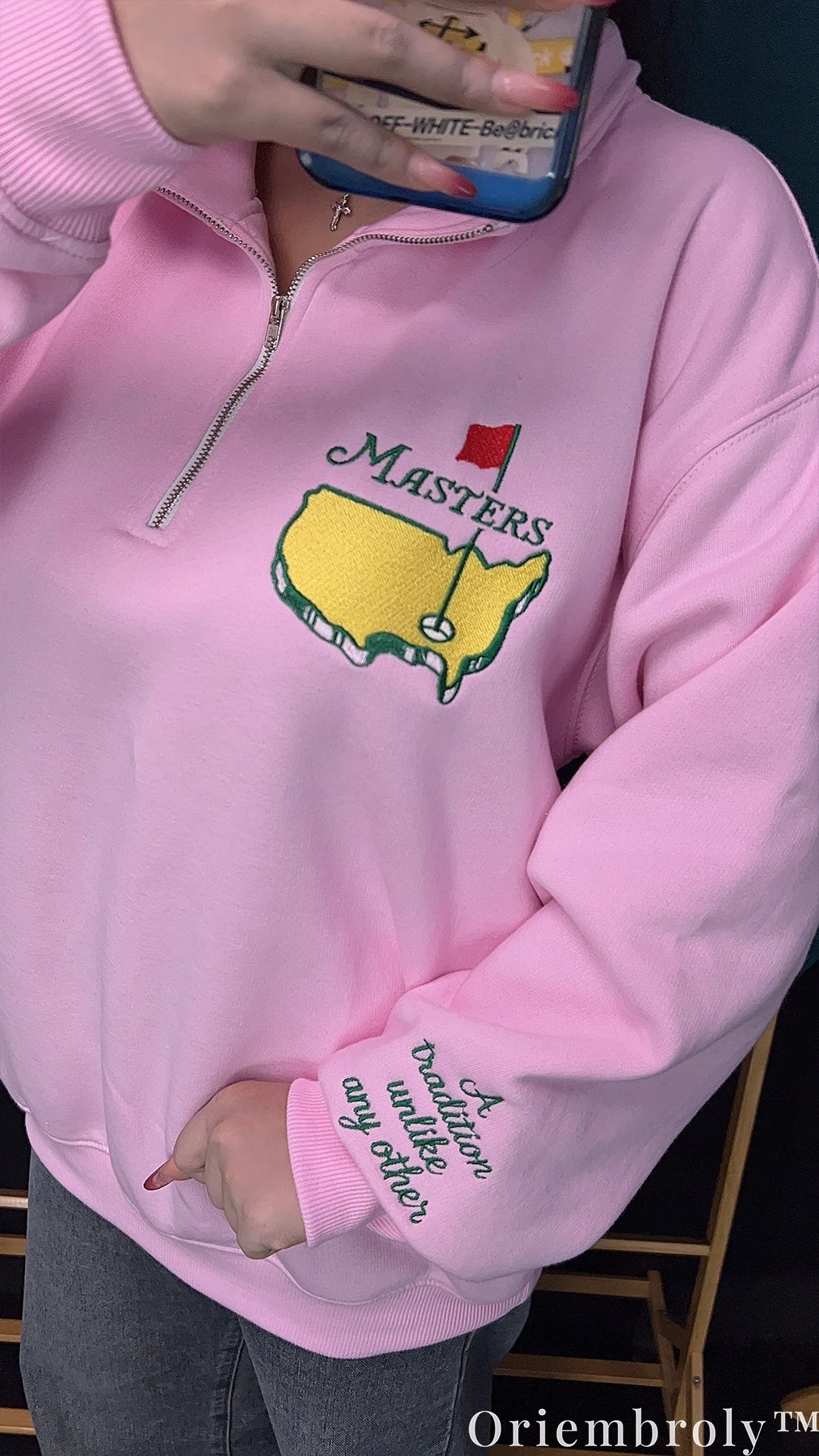 Masters Golf Embroidered Quarter Zip – Vintage Golf Pullover, Old Money Style