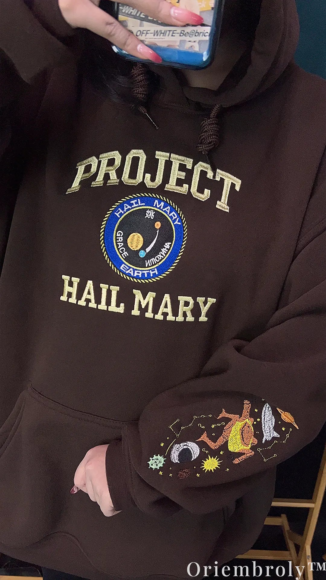 Project Hail Mary Embroidered Hoodie – Rocky Eridian Sci-Fi Bookish Sweatshirt