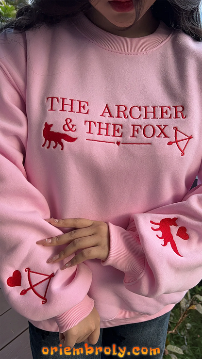The Archer and the Fox Embroidered Sweatshirt – Fantasy Reader Shirt