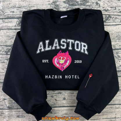 Vintage Radio Demon Inspired Embroidered Sweatshirt