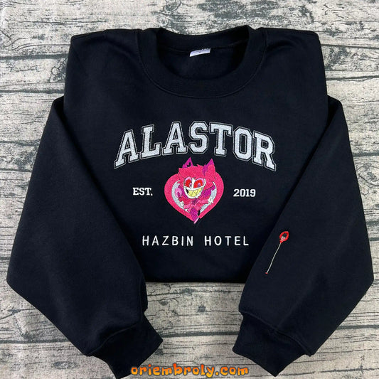 Vintage Radio Demon Inspired Embroidered Sweatshirt