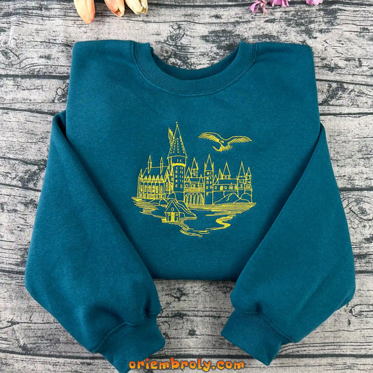 Embroidered Wizard School Crest Sweatshirt