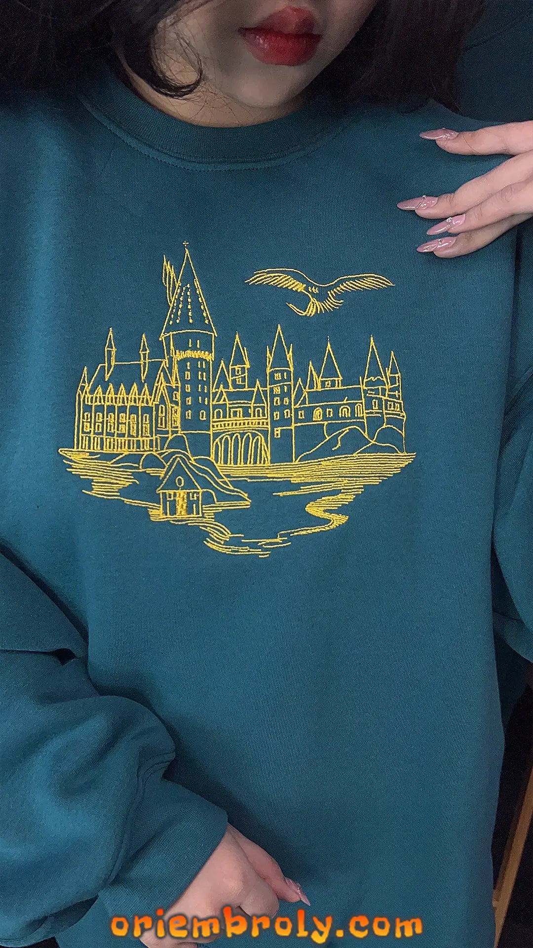 Embroidered Wizard School Crest Sweatshirt