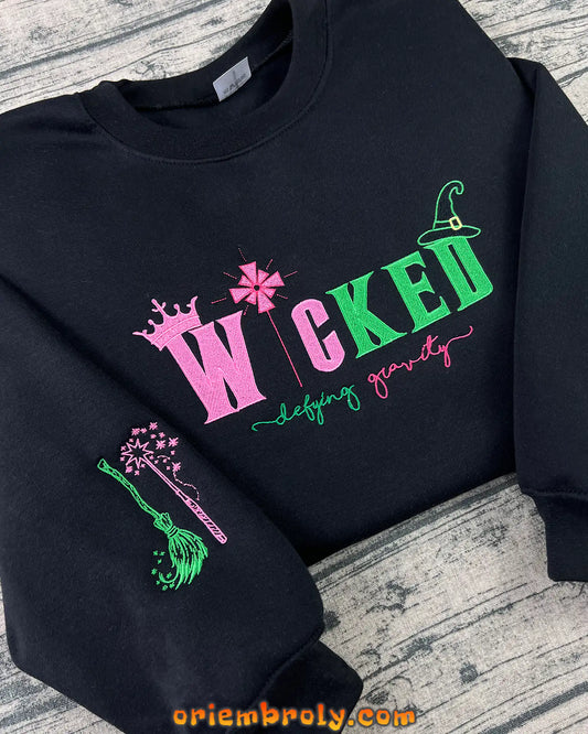 Wicked Defy Gravity Embroidered Sweatshirt