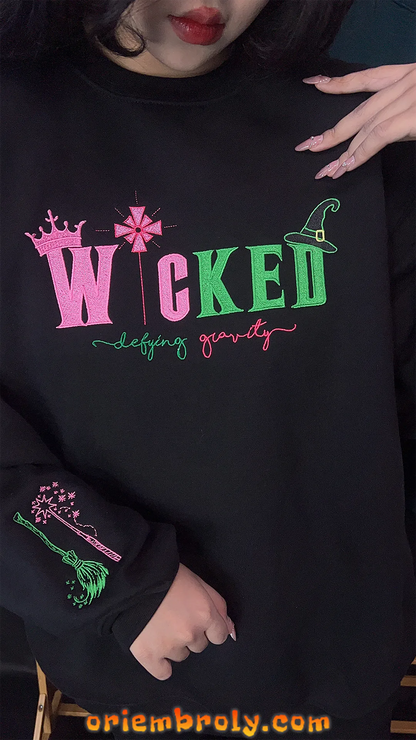 Wicked Defy Gravity Embroidered Sweatshirt