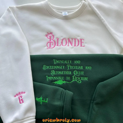 Elphaba Glinda Wicked Embroidered Sweatshirts