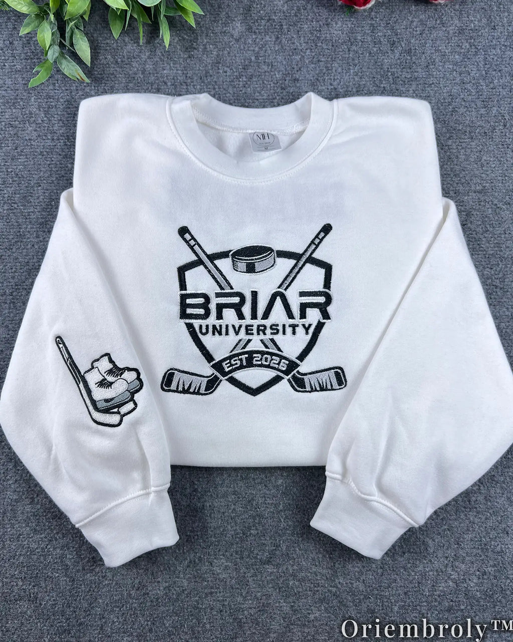 Briar University Embroidered Sweatshirt – Off Campus Hockey Romance Crewneck