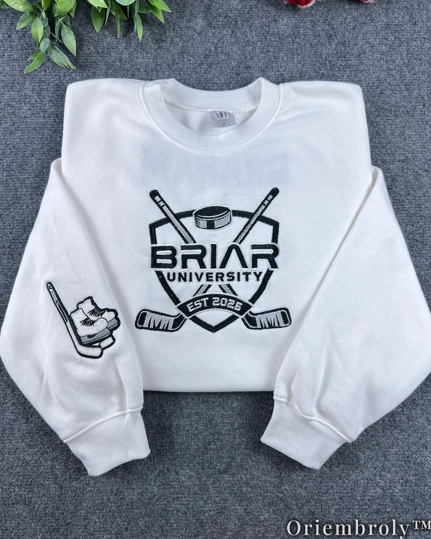 Briar University Embroidered Sweatshirt – Off Campus Hockey Romance Crewneck