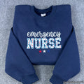 Proud Emergency Nurse Sweatshirt - Handwritten Lettering