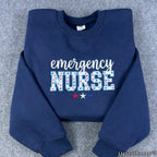Proud Emergency Nurse Sweatshirt - Handwritten Lettering