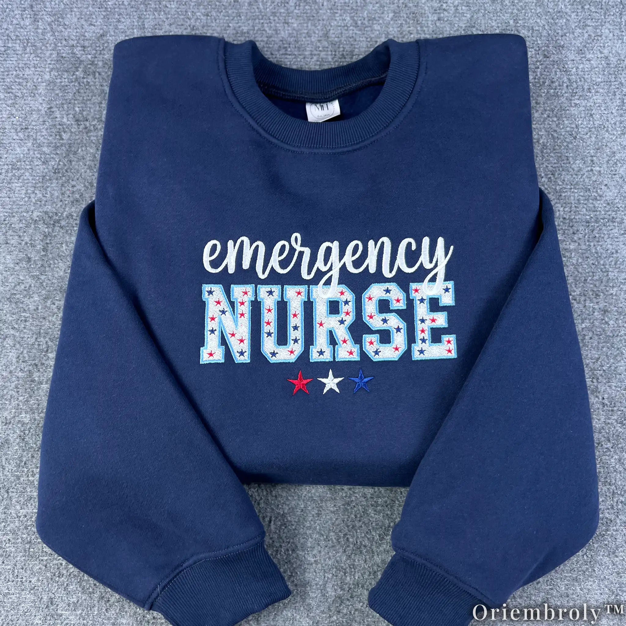 Proud Emergency Nurse Sweatshirt - Handwritten Lettering