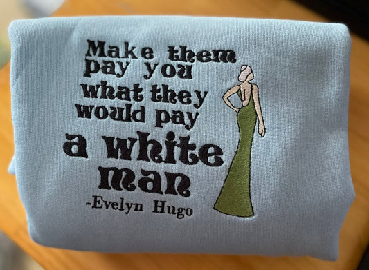 Embroidered Crewneck Inspired by The 7 Husbands of Evelyn Hugo