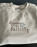 Happiness Is A Butterflly Lana Del Rey Embroidered Sweatshirt - Oriembroly LLC