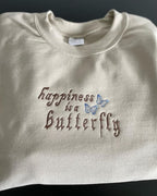 Happiness Is A Butterflly Lana Del Rey Embroidered Sweatshirt - Oriembroly LLC