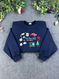 Hoa Hoa Hoa Season Vintage Truck Baseball Embroidered Crewneck Sweatshirt