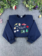 Hoa Hoa Hoa Season Vintage Truck Baseball Embroidered Crewneck Sweatshirt