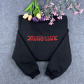 Romantic Tour Inspired Embroidered Rose Crewneck – Retro Pop Concert Sweatshirt