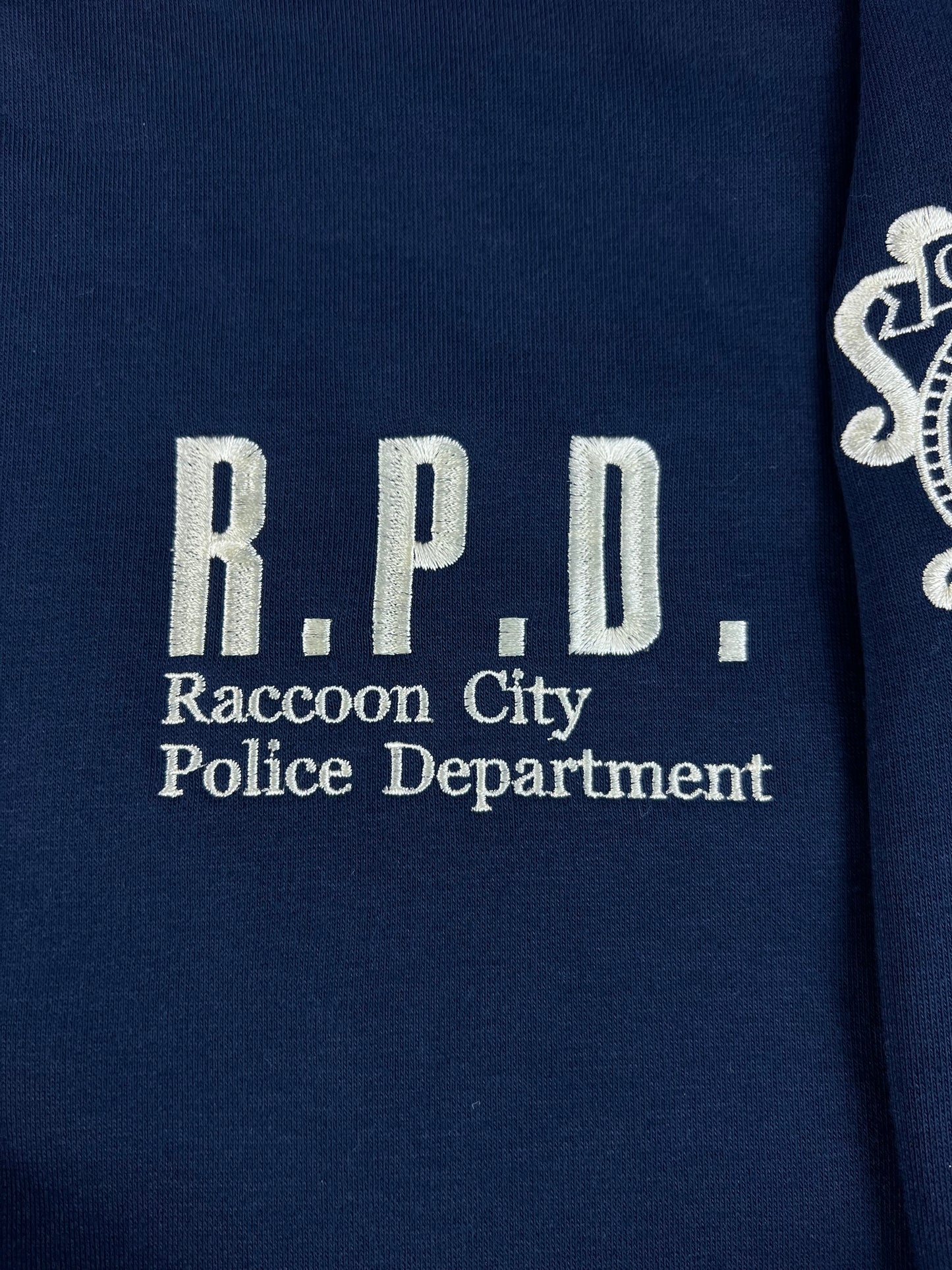 RPD Raccoon City Police Embroidered Sweatshirt – Vintage Gaming Crewneck
