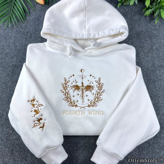 Dragon Rider Embroidered Sweatshirt | Vintage Fantasy Dragon Fleece Crewneck