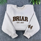 Embroidered Collegiate Varsity Sweatshirt | University Inspired Fleece Crewneck