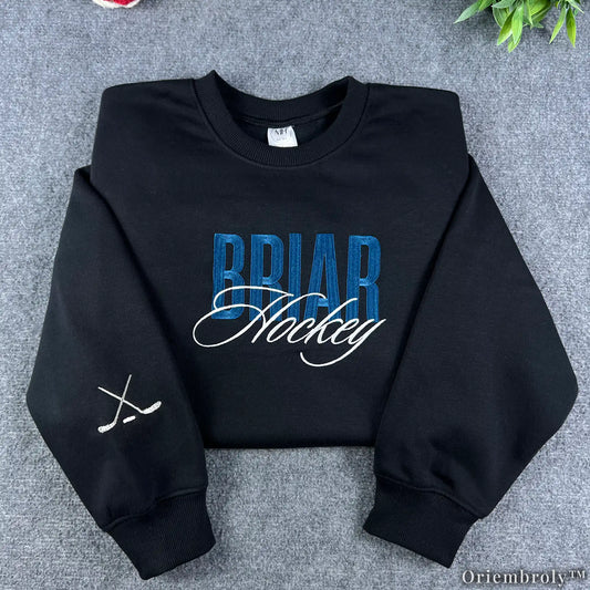Briar University Embroidered Sweatshirt and Hoodie