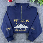 City of Starlight Embroidered Sweatshirt | Fantasy Night Sky Crewneck