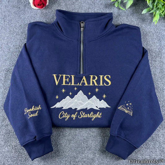 City of Starlight Embroidered Sweatshirt | Fantasy Night Sky Crewneck