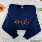 Cozy Dachshund Embroidered Sweatshirt – Autumn Wiener Dog Unisex Fleece Crewneck