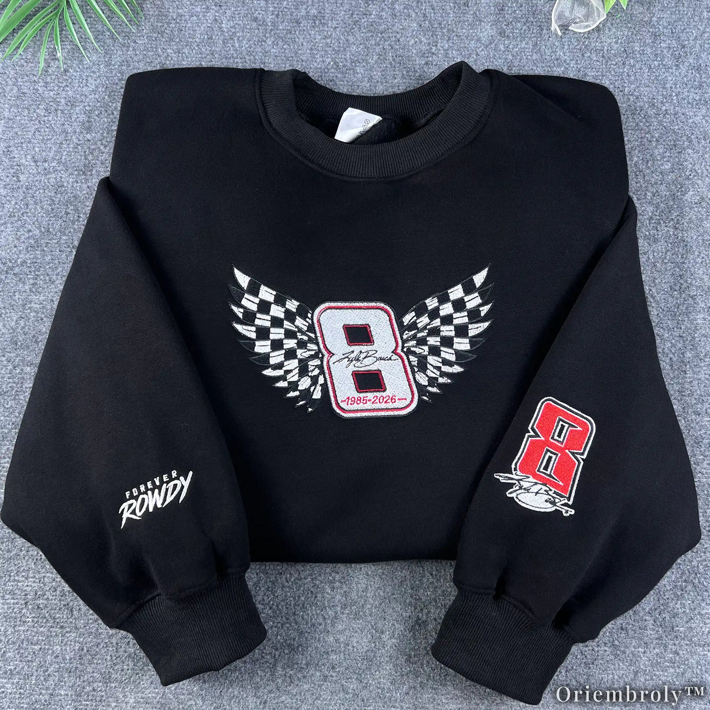 Rowdy 8 NASCAR Varsity Sweatshirt - Forever Racing Tribute