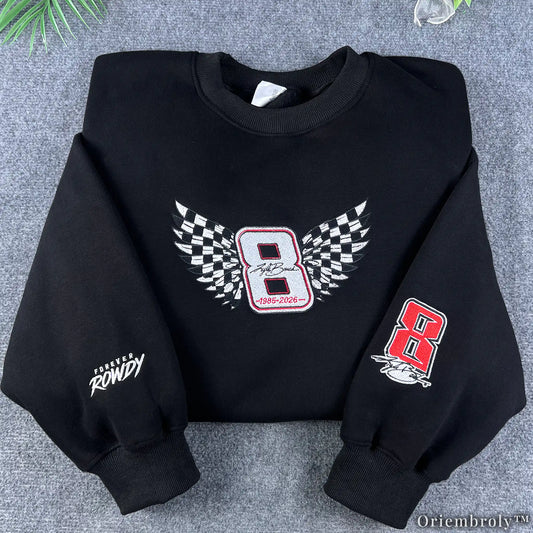 Rowdy 8 NASCAR Varsity Sweatshirt - Forever Racing Tribute