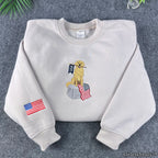 Dog Embroidered Sweatshirt | Cozy Unisex Fleece Crewneck for Dog Lovers