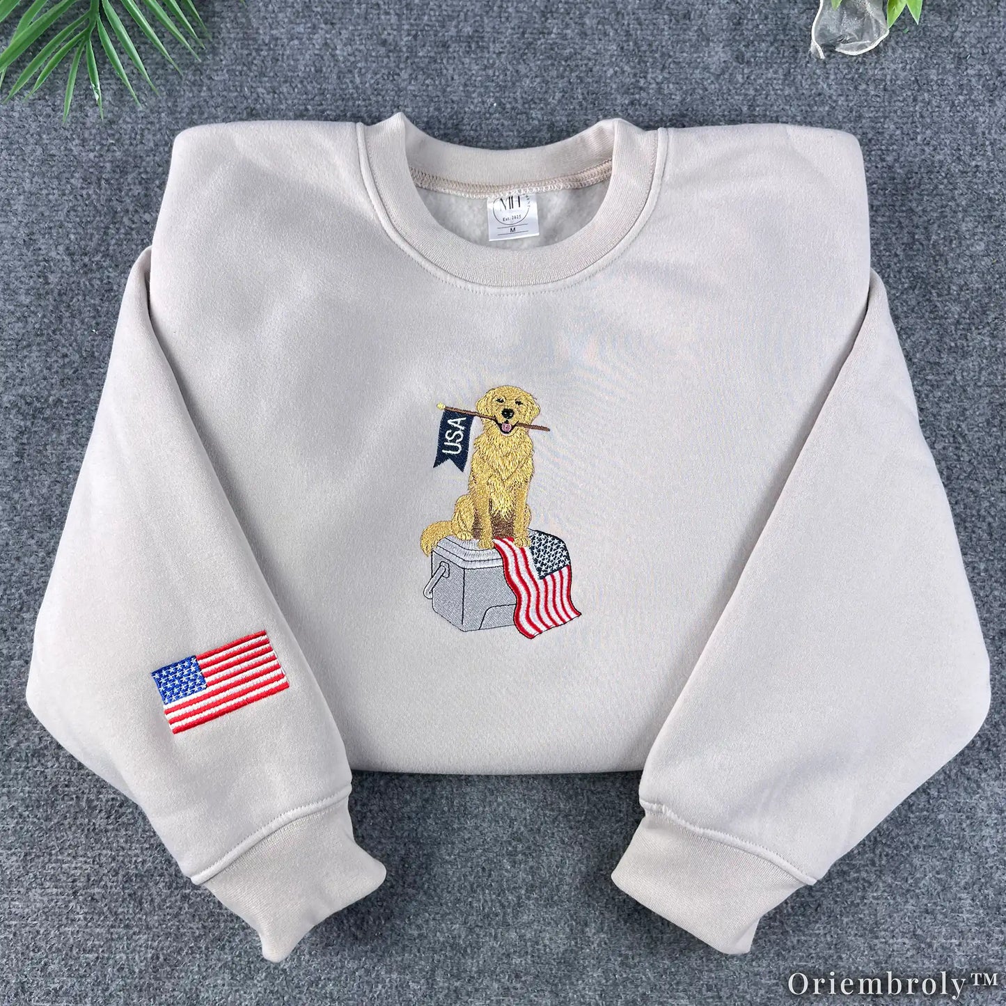 Dog Embroidered Sweatshirt | Cozy Unisex Fleece Crewneck for Dog Lovers