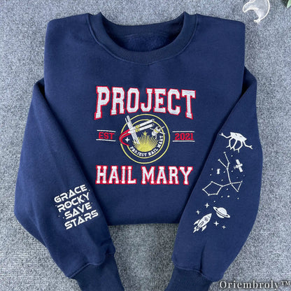 Hail Mary Rocky Sci-Fi Hoodie - Embroidered Mission Patch