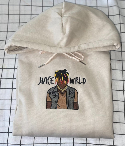 JuiceWRLD Tribute Embroidered Hoodie With 999 Cuff