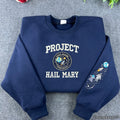 Embroidered Project Hail Mary Crewneck | Sci-Fi Reader Gift Fleece Sweatshirt