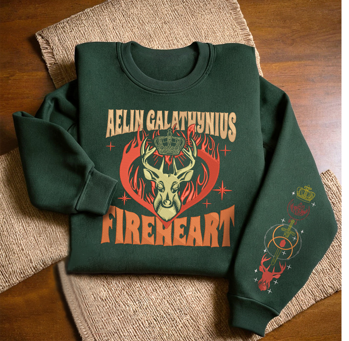Throne Of Glass Fireheart Embroidered Sweatshirt