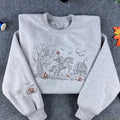 Headless Horseman Embroidered Sweatshirt – Sleepy Hollow Halloween Crewneck, Vintage Pumpkin Ghost Story Pullover