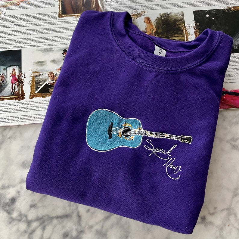 Speak Now Eras Guitar Embroidered Sweatshirt