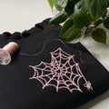 Cute Spiderweb Embroidered Crewneck - Oriembroly LLC