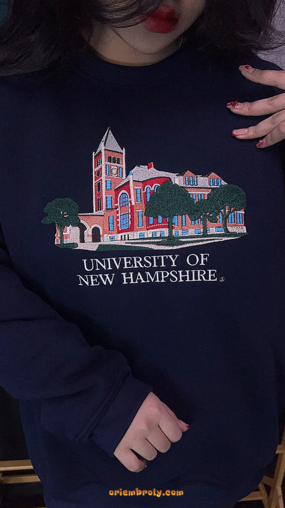UNH Wildcat embroidered college hoodie
