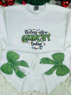 Side Bow Custom Embroidered Sweatshirt / Hoodie - Hot Trend
