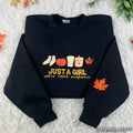 Autumn Aesthetic Embroidered Sweatshirt – Cozy Fall Lover Crewneck